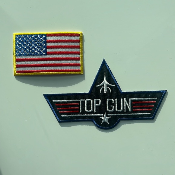 Iron on Top Gun patches - great for a quick and easy Halloween costume! - Picture 1 of 1